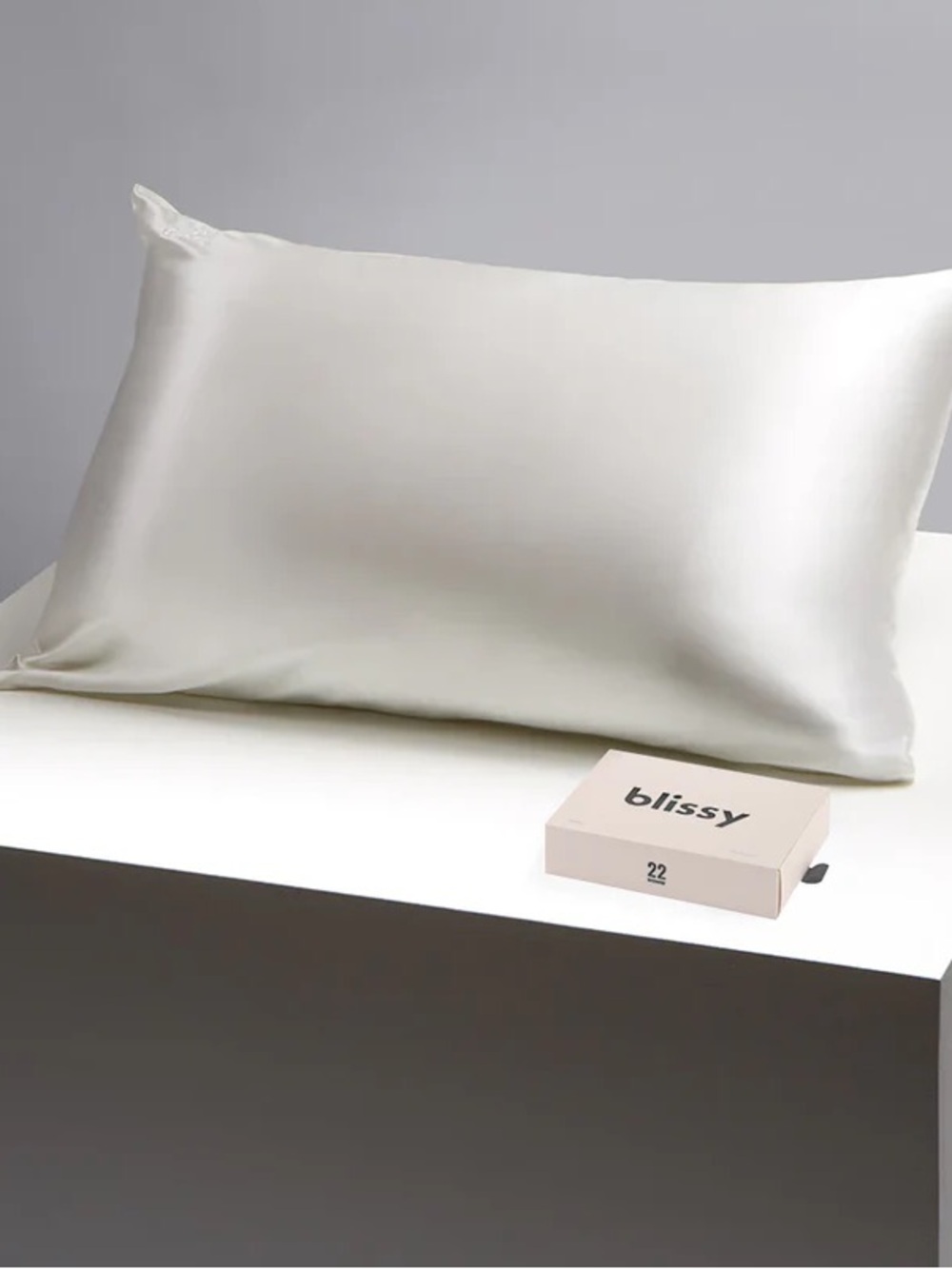 Blissy Silk Pillowcase in White